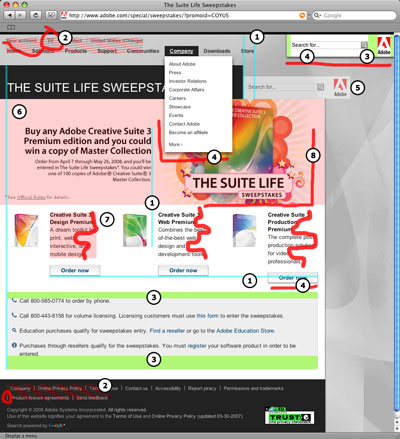 Adobe.com design issues
