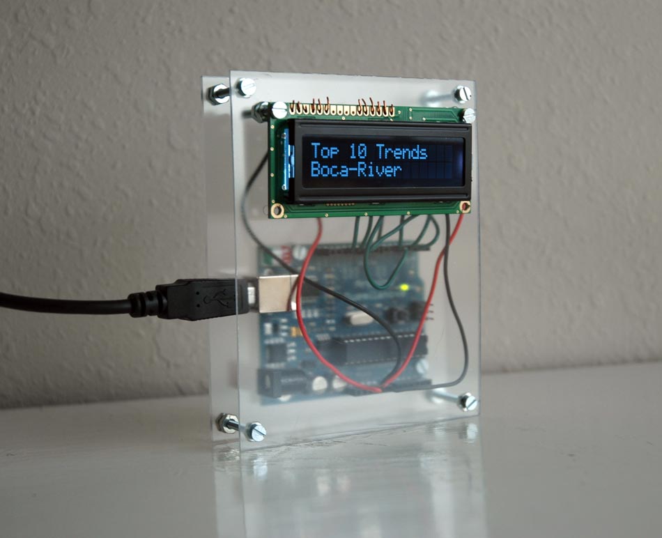 Arduino, Plexiglass and LCD screen