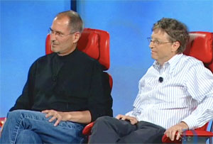 Bill Gates and Steve Jobs at D5
