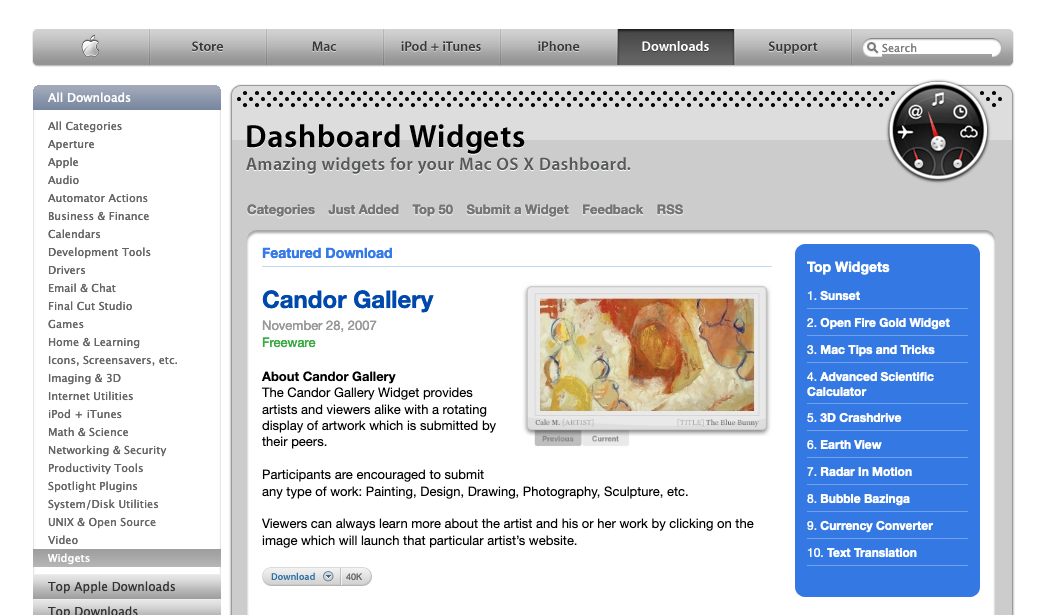 Candor Gallery featured on apple.com