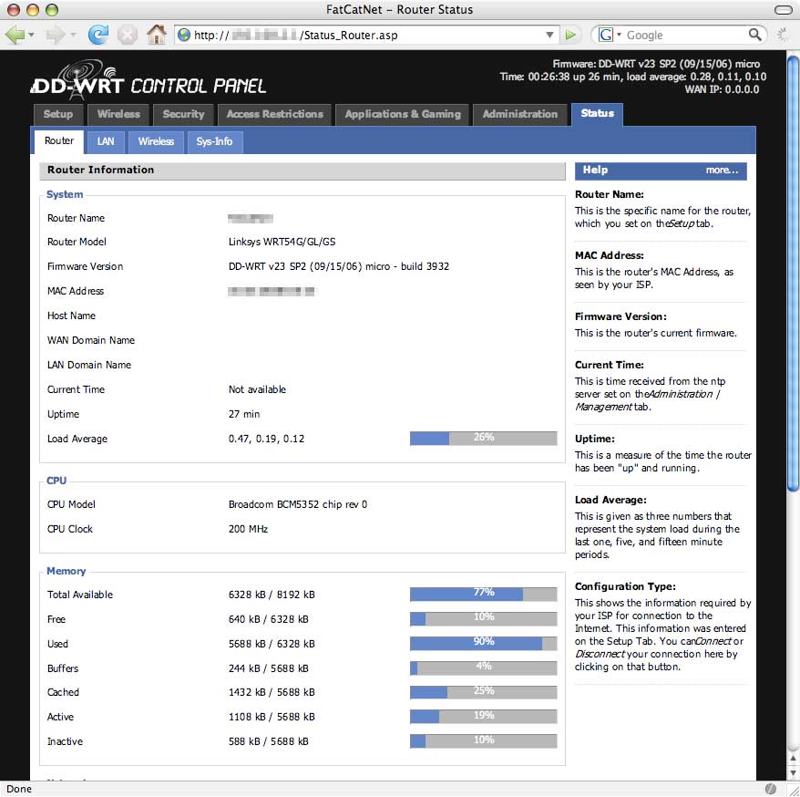 DD-WRT on my Linksys WRT54G - Midnight Cheese