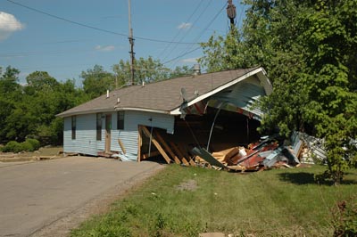 House moved off foundation