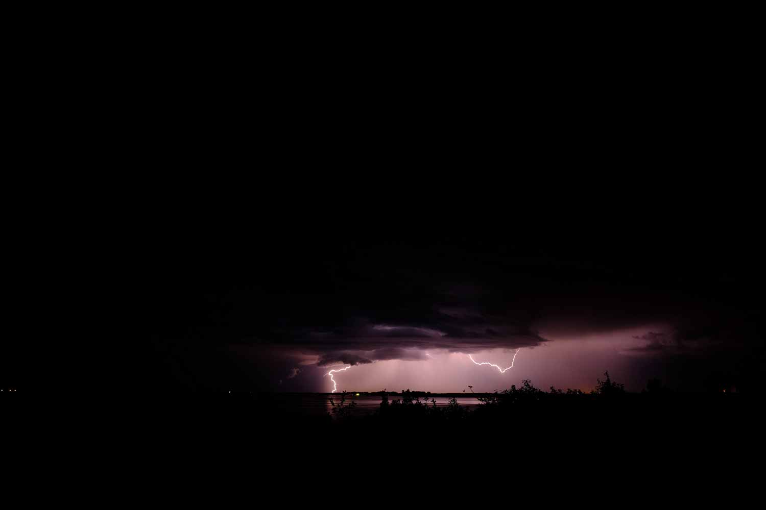 Lightning strike at Jackfish Lake