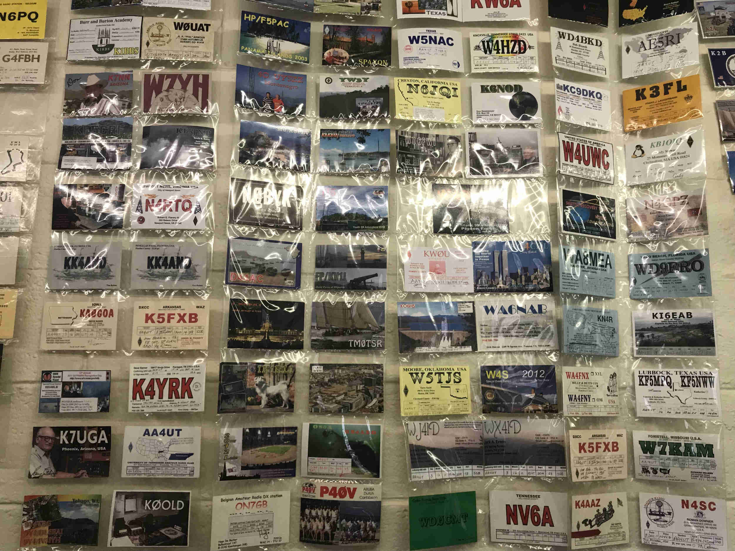 Wall of QSL Cards