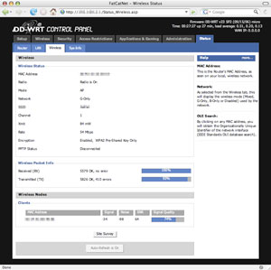 DD-WRT signal strength