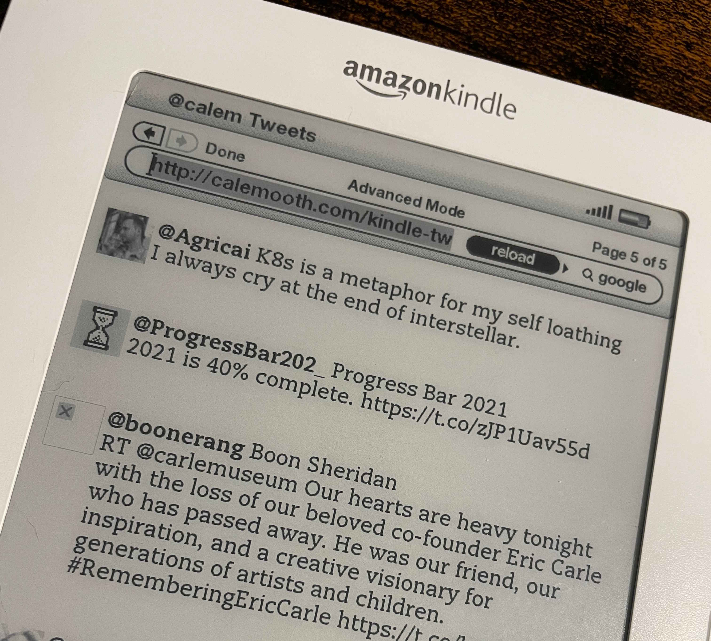 Second Generation Amazon Kindle with Twitter